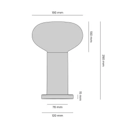Pöytävalaisin Flo, vihreä, Ø 19 cm, lasi