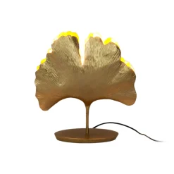 Pöytävalaisin Ginkgo, kulta, 36x34 cm