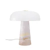 Pöytävalaisin Glossy, vaaleanpunainen/valkoinen, korkeus 24 cm, marmori/lasi