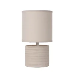 Pöytävalaisin Greasby, tekstiilivarjostin, beige