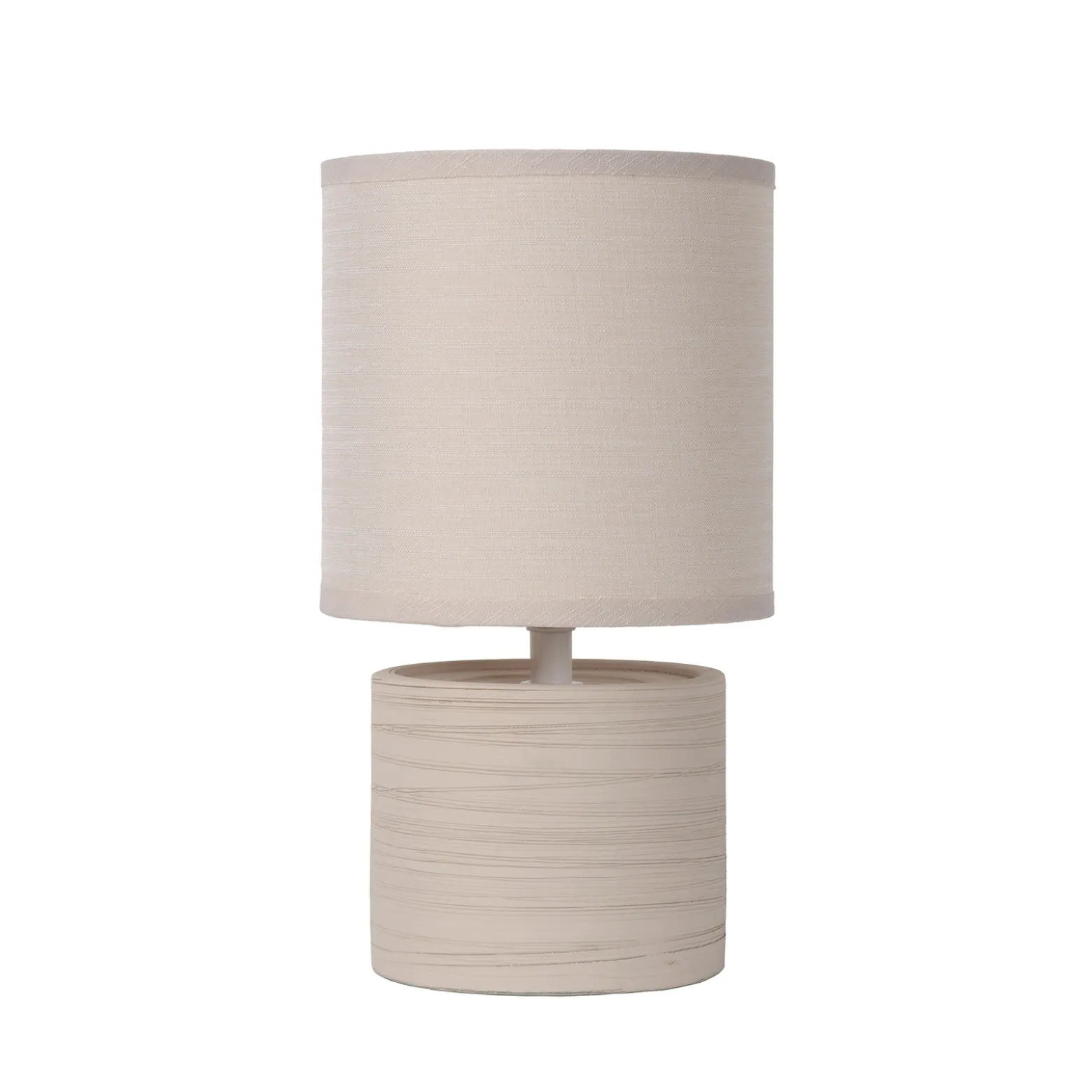 Pöytävalaisin Greasby, tekstiilivarjostin, beige