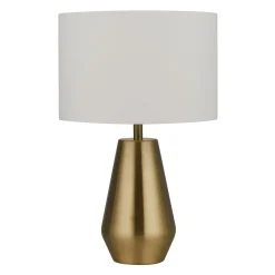 Pöytävalaisin Laynie, messinki/beige, metalli/tekstiili, 24 cm, E14