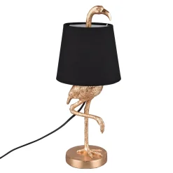 Pöytävalaisin Lola, flamingo, musta/kulta
