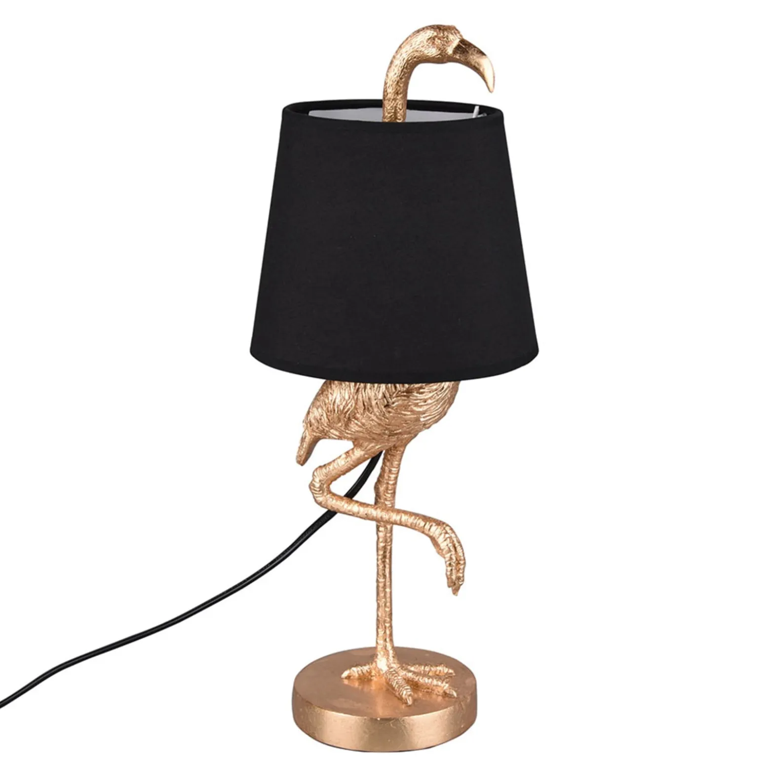 Pöytävalaisin Lola, flamingo, musta/kulta