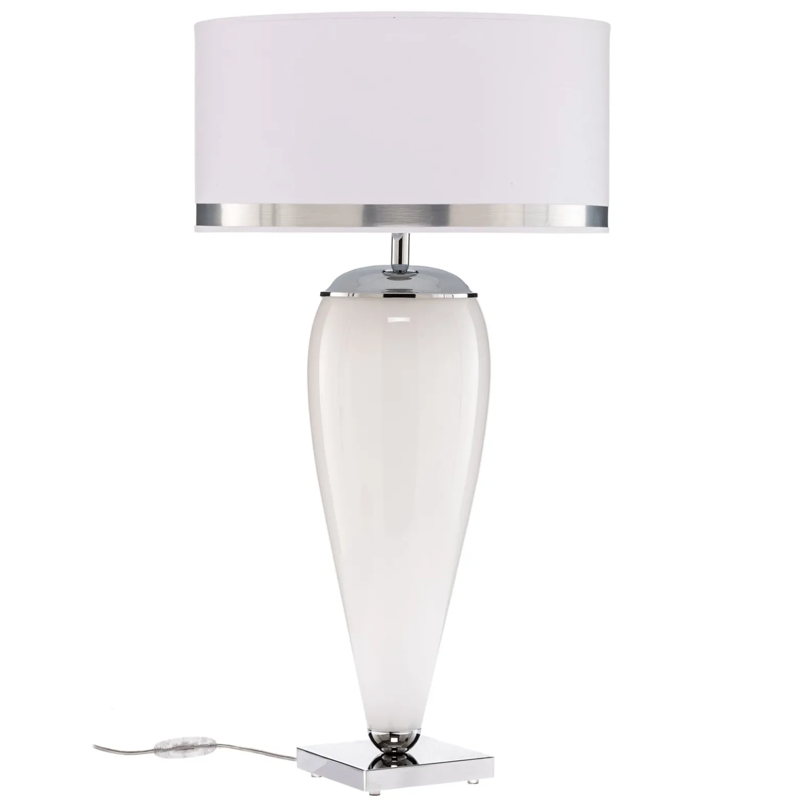 Pöytävalaisin Lund, valkoinen/opaali, korkeus 70 cm