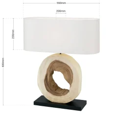 Pöytävalaisin Nathan, koristeellinen puinen jalka