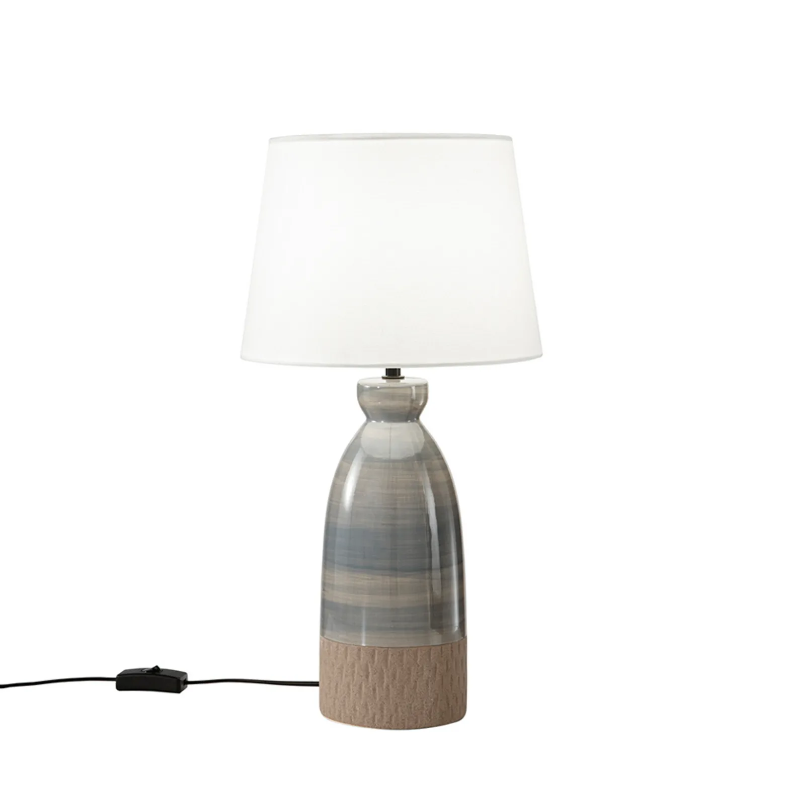 Pöytävalaisin Navajo, korkeus 49 cm, värikäs/valkoinen, keraaminen/kangas