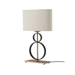 Pöytävalaisin Priam, musta/kulta, teräs, korkeus 42 cm