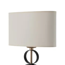 Pöytävalaisin Priam, musta/kulta, teräs, korkeus 42 cm