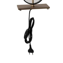 Pöytävalaisin Priam, musta/kulta, teräs, korkeus 42 cm