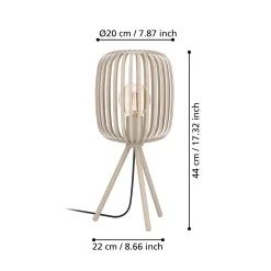 Pöytävalaisin Romazzina, beige, korkeus 44 cm, metalli, E27
