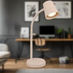 Pöytävalaisin Skriva, beige, metalli, GU10, 38 cm, kääntyvä