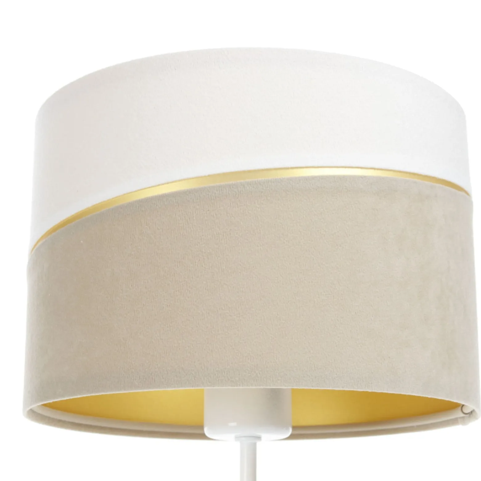 Pöytävalaisin Susan, valkoinen/beige/kulta