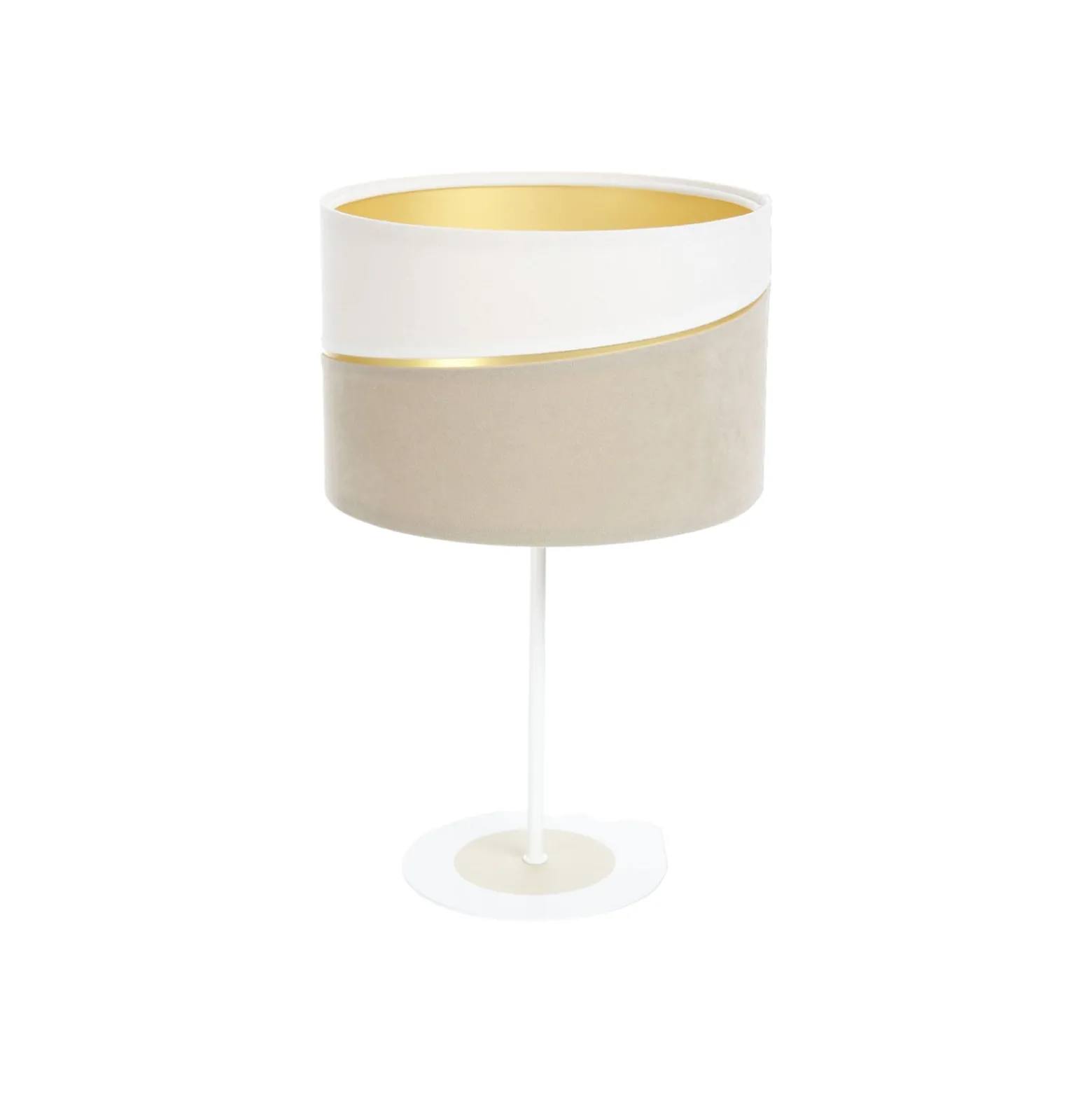 Pöytävalaisin Susan, valkoinen/beige/kulta