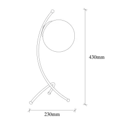 Pöytävalaisin Yay 5012, ruskea, opaali, korkeus 43 cm