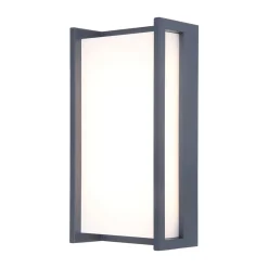 QUBO LED-ulkoseinälamppu, tummanharmaa 22 cm IP54 RGB CCT