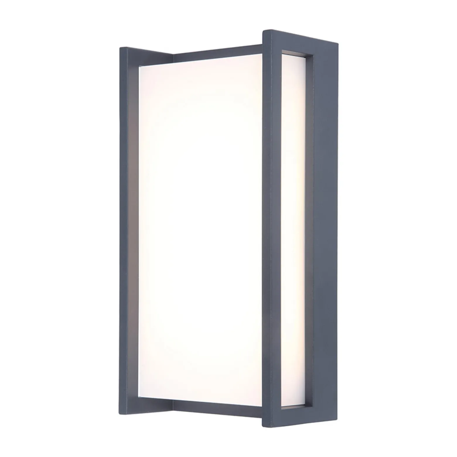 QUBO LED-ulkoseinälamppu, tummanharmaa 22 cm IP54 RGB CCT