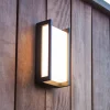 QUBO-LED-ulkoseinälamppu, tummanharmaa, korkeus 22 cm, metallia, IP54