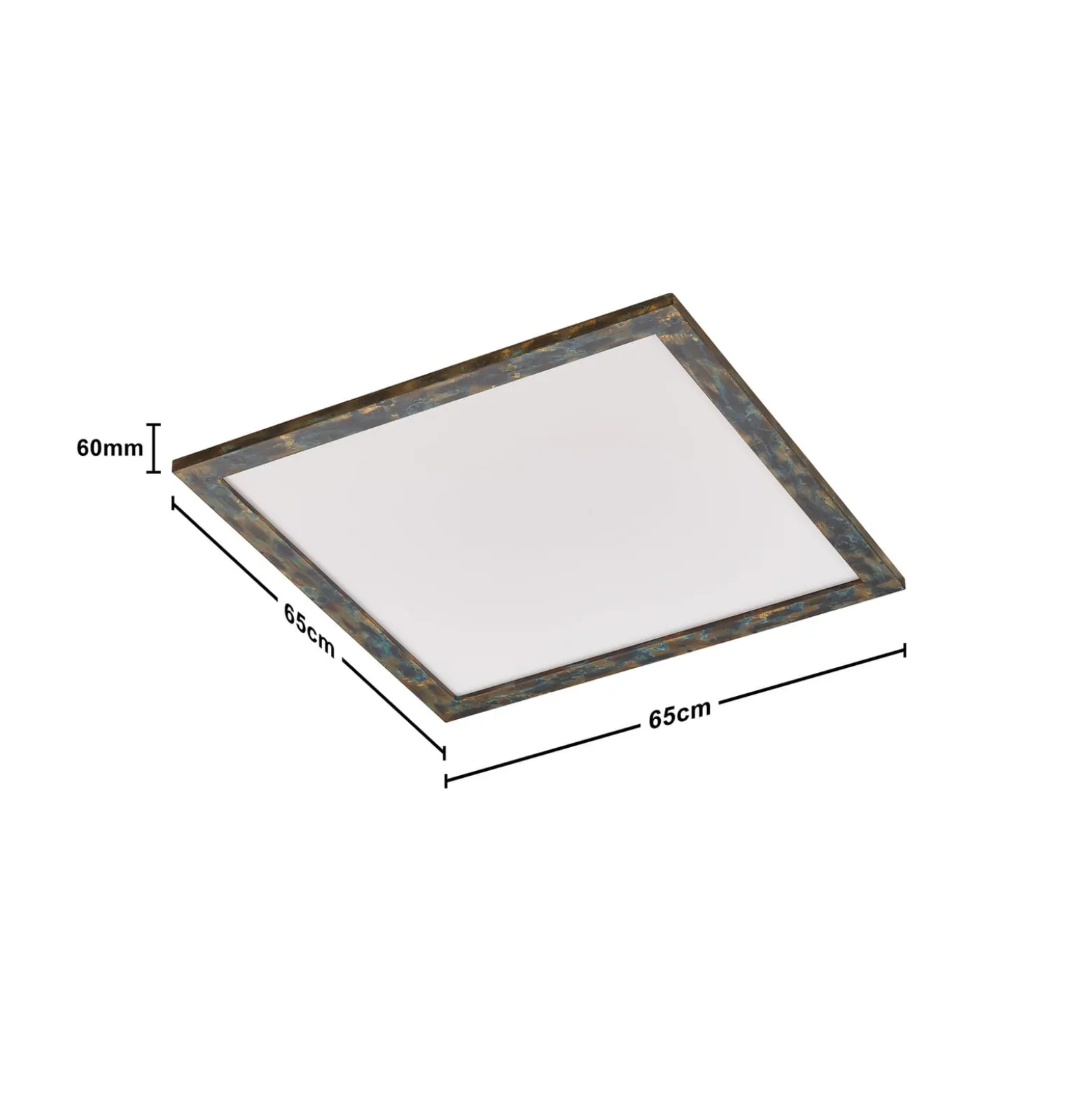 Quitani Aurinor LED-paneeli, kullanväristä patinaa, 68 cm