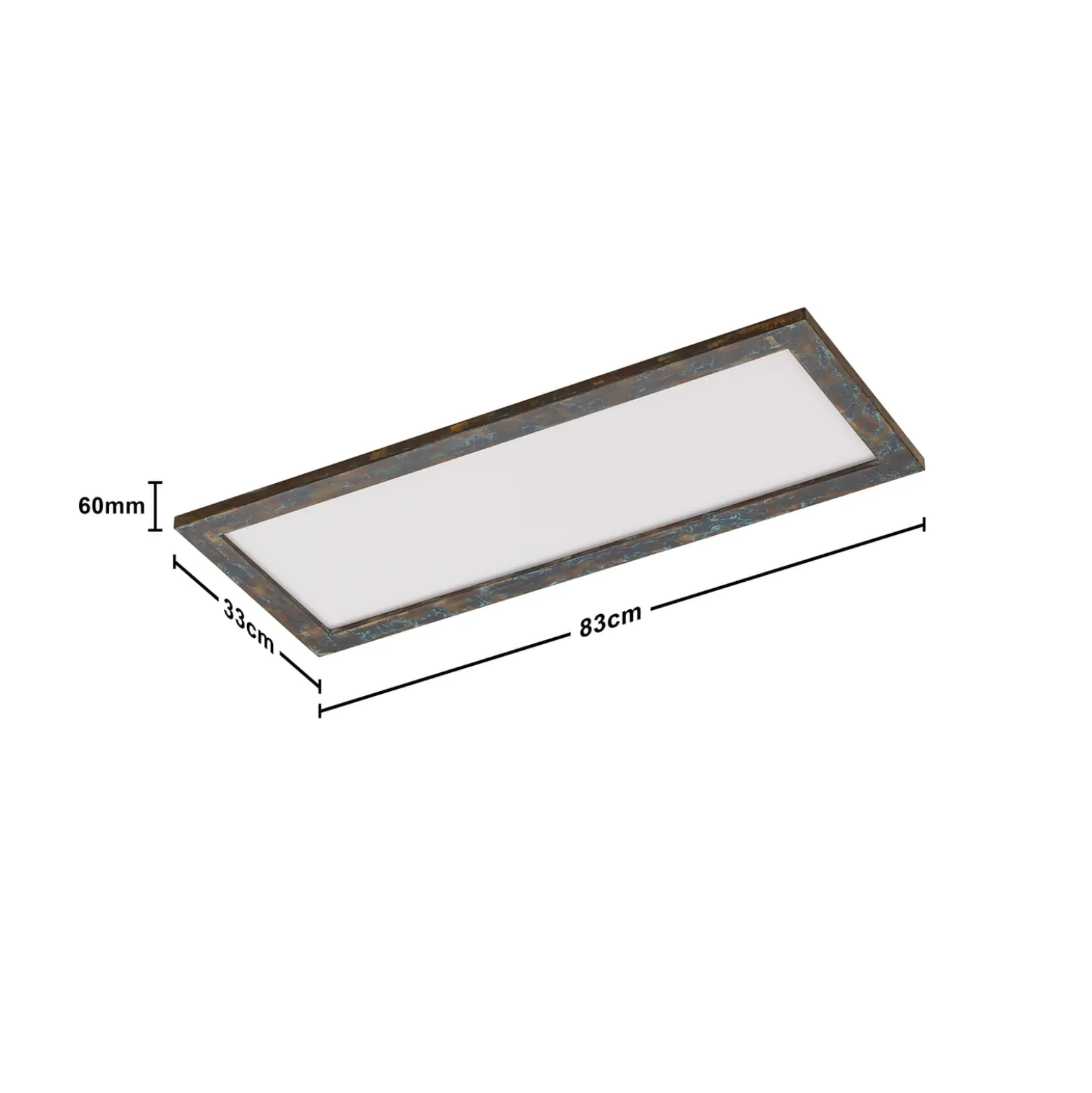 Quitani Aurinor LED-paneeli, kullanväristä patinaa, 86 cm