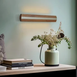 Quitani Elis LED-seinävalaisin, pähkinä/nikkeli