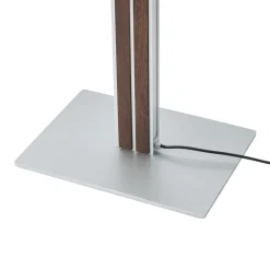 Quitani LED-lattiavalo Lisene, pähkinä/hopea/luonnonväri, 162 cm, himmennettävä