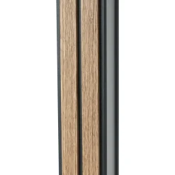Quitani LED-lattiavalo Lisene, tammi/musta/luonnonväri, 162 cm, himmennettävä