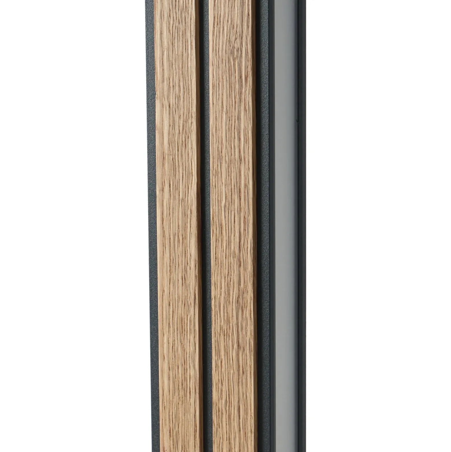 Quitani LED-lattiavalo Lisene, tammi/musta/luonnonväri, 162 cm, himmennettävä