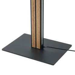 Quitani LED-lattiavalo Lisene, tammi/musta/luonnonväri, 162 cm, himmennettävä