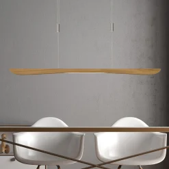Quitani LED-riippuvalaisin Hiba, luonnon tammi, pituus 118 cm