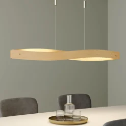 Quitani LED-riippuvalaisin Lian, tammi/luonnollinen
