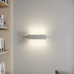 Quitani LED-seinävalaisin Lole, alumiini, 59 x 29 cm, lasi