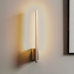 Quitani LED-seinävalaisin Tolu, pystysuora, nikkeli, korkeus 45 cm