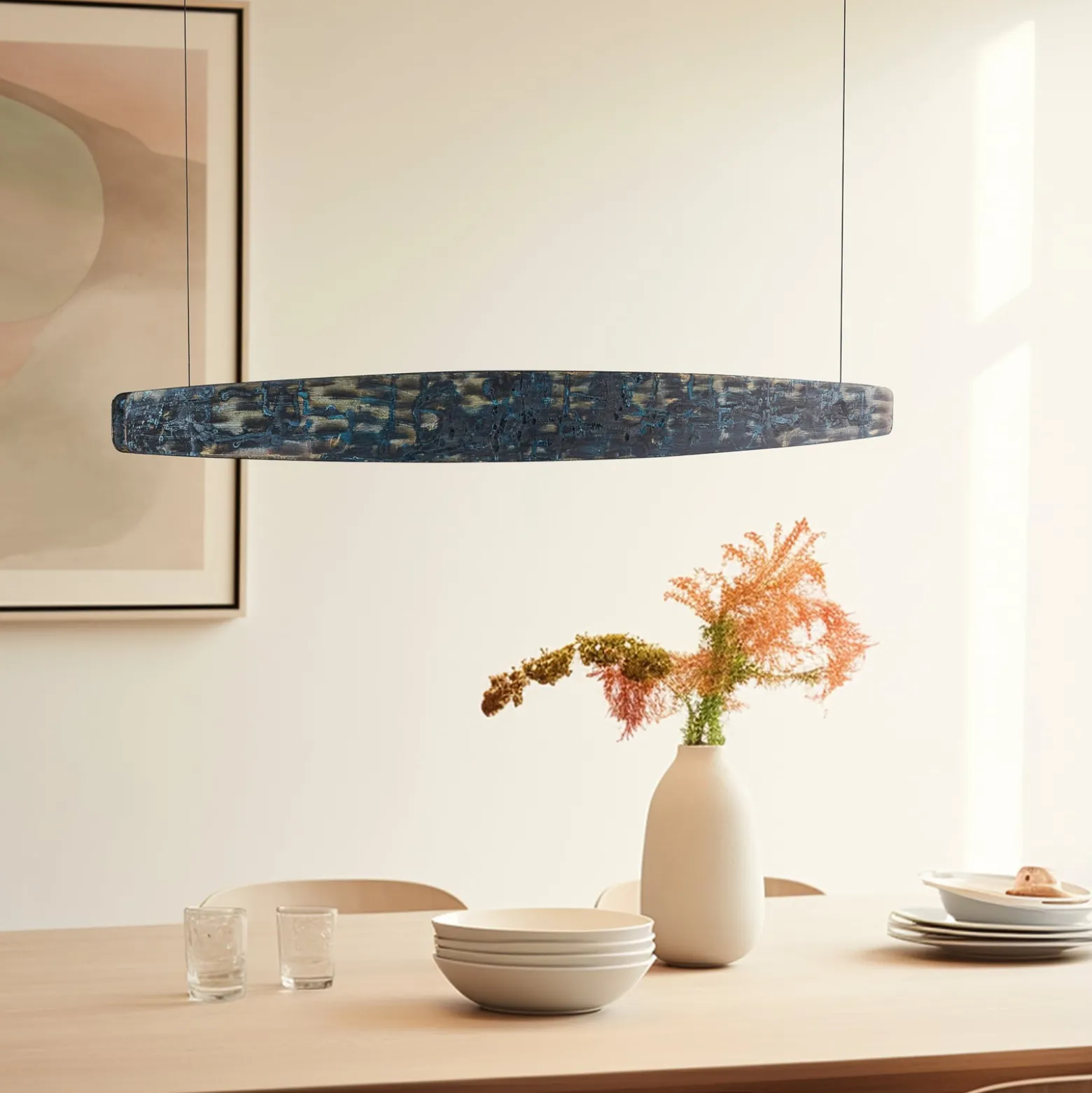 Quitani Lysia LED-riippuvalaisin, hapetettu/musta, 148 cm