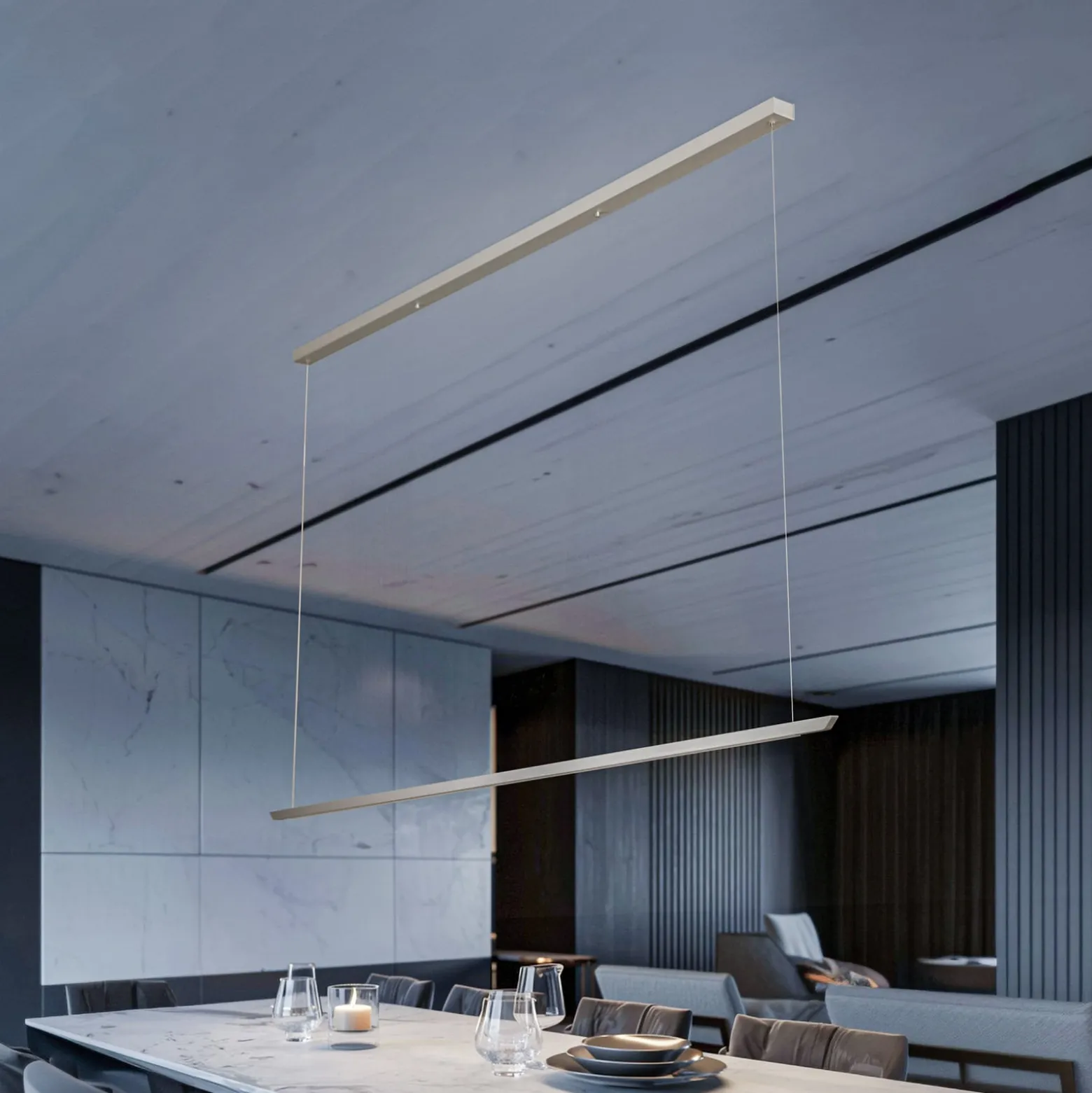 Quitani Niara LED-riippuvalaisin CCT alumiini anodisoitu/luonnollinen