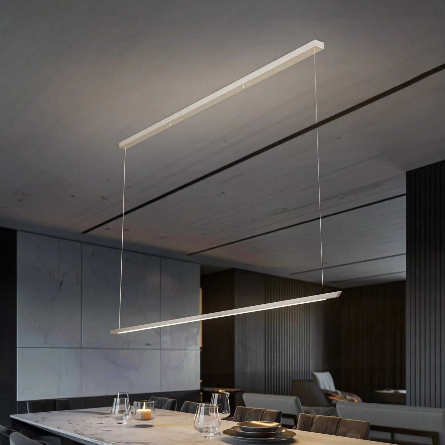 Quitani Niara LED-riippuvalaisin CCT alumiini anodisoitu/luonnollinen