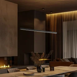 Quitani Zino LED-riippuvalaisin liuskekivenharmaa 114 cm