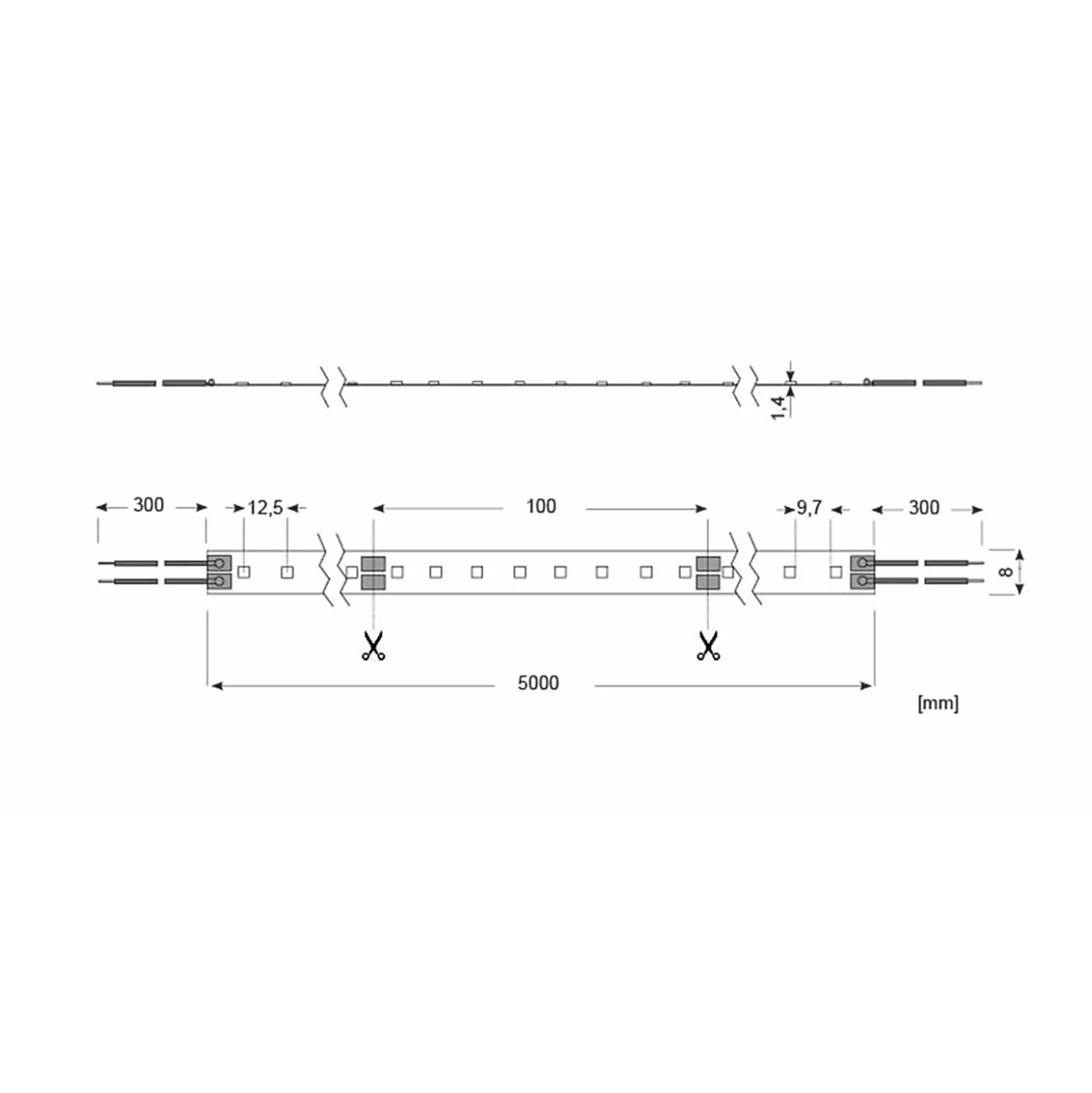 Radium Essence 1000 LED-nauha, 5 m, 40W, 2 700K