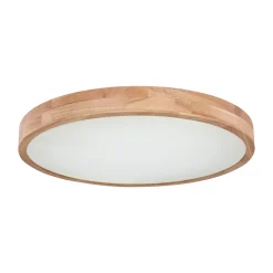 Rainer LED-kattovalaisin, Ø 60 cm, puuefekti, metalli, CCT