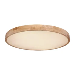 Rainer LED-kattovalaisin, Ø 80 cm, puusepäntehoste, metalli, CCT
