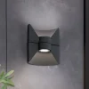 Redondo-LED-ulkoseinälamppu, antrasiitti, korkeus 17 cm, 2-lamppuinen