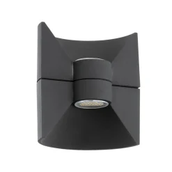Redondo-LED-ulkoseinälamppu, antrasiitti, korkeus 17 cm, 2-lamppuinen