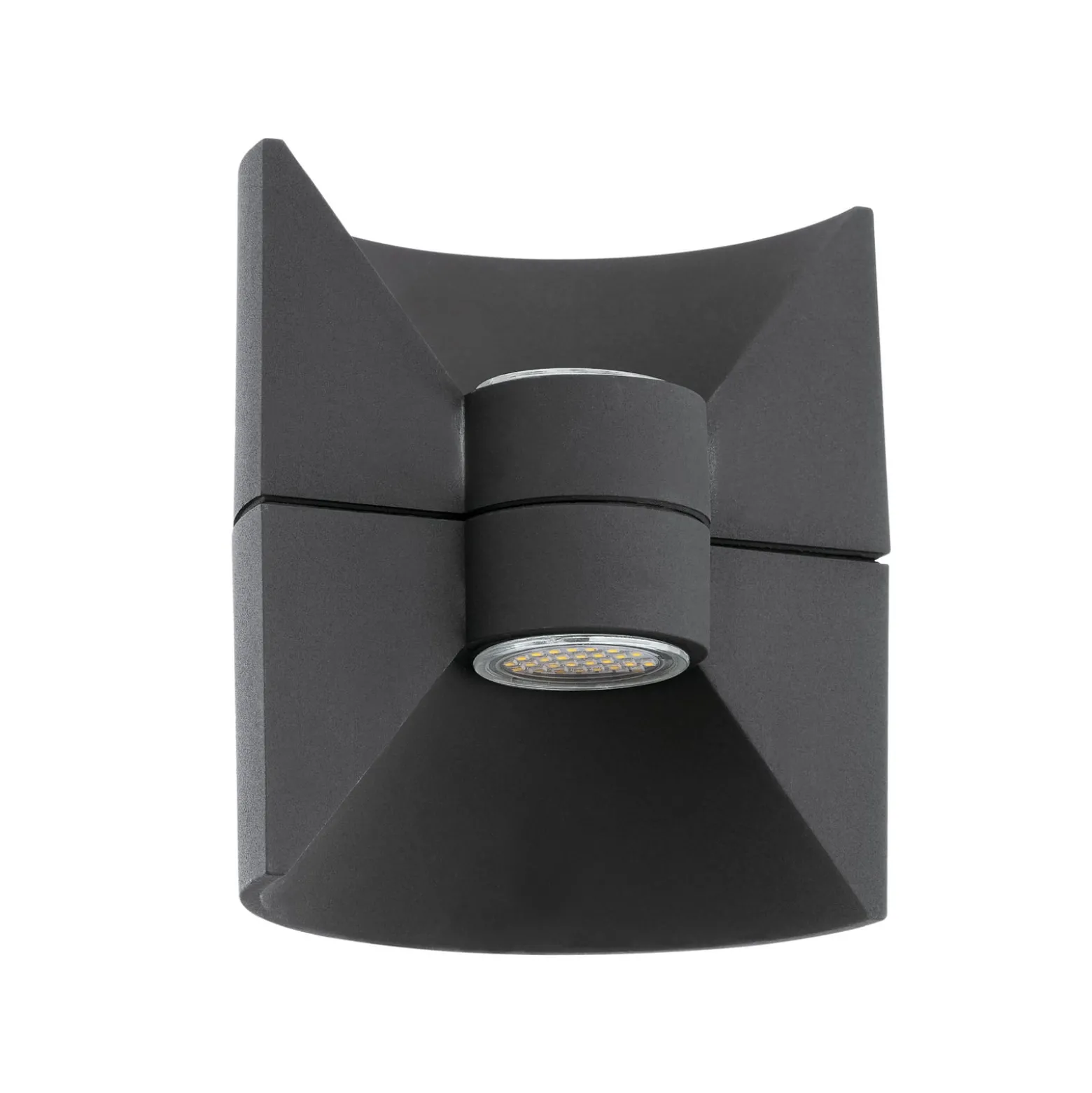 Redondo-LED-ulkoseinälamppu, antrasiitti, korkeus 17 cm, 2-lamppuinen