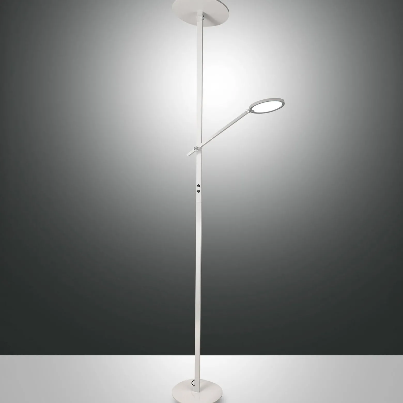 Regina LED-lattiavalaisin lukuvarrella, 2fl, valkoinen