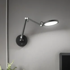 Regina LED-seinävalaisin, musta, CCT, himmennettävä, säädettävä