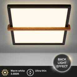 Remsa LED-kattovalaisin, 29x31,5 cm, muovia, musta