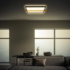 Remsa LED-kattovalaisin, 29x31,5 cm, muovia, musta