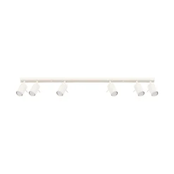 Rengaskattovalaisin, beige, pituus 117 cm, teräs, 6 valoa.