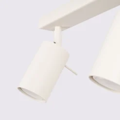 Rengaskattovalaisin, beige, pituus 117 cm, teräs, 6 valoa.