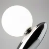 RESONANCE-LED-pöytälamppu, platina/opaali, 37 cm, metalli/lasi, himmennettävä